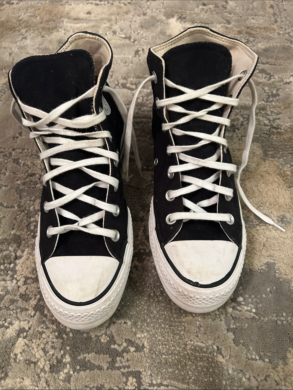 Converse Black High-Top Sneakers with White Accents